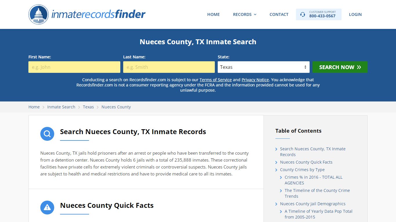 Nueces County, TX Inmate Lookup & Jail Records Online